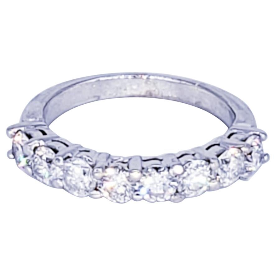 Vintage Half Eternity 1.68 Carat Diamond Wedding Engagement Ring 14 Karat Gold