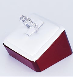 Vintage Half Eternity 1.68 Carat Diamond Wedding Engagement Ring 14 Karat Gold
