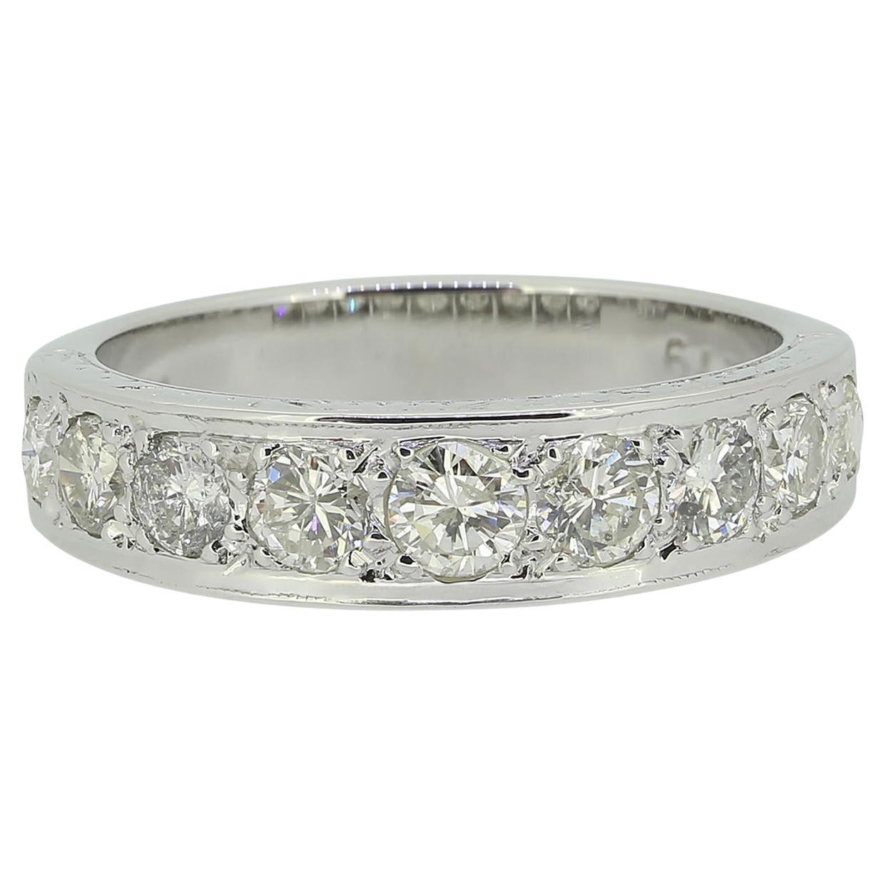 Vintage Half-Eternity Diamond Ring
