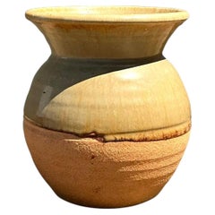 Vintage Half Glaze Pottery Vase