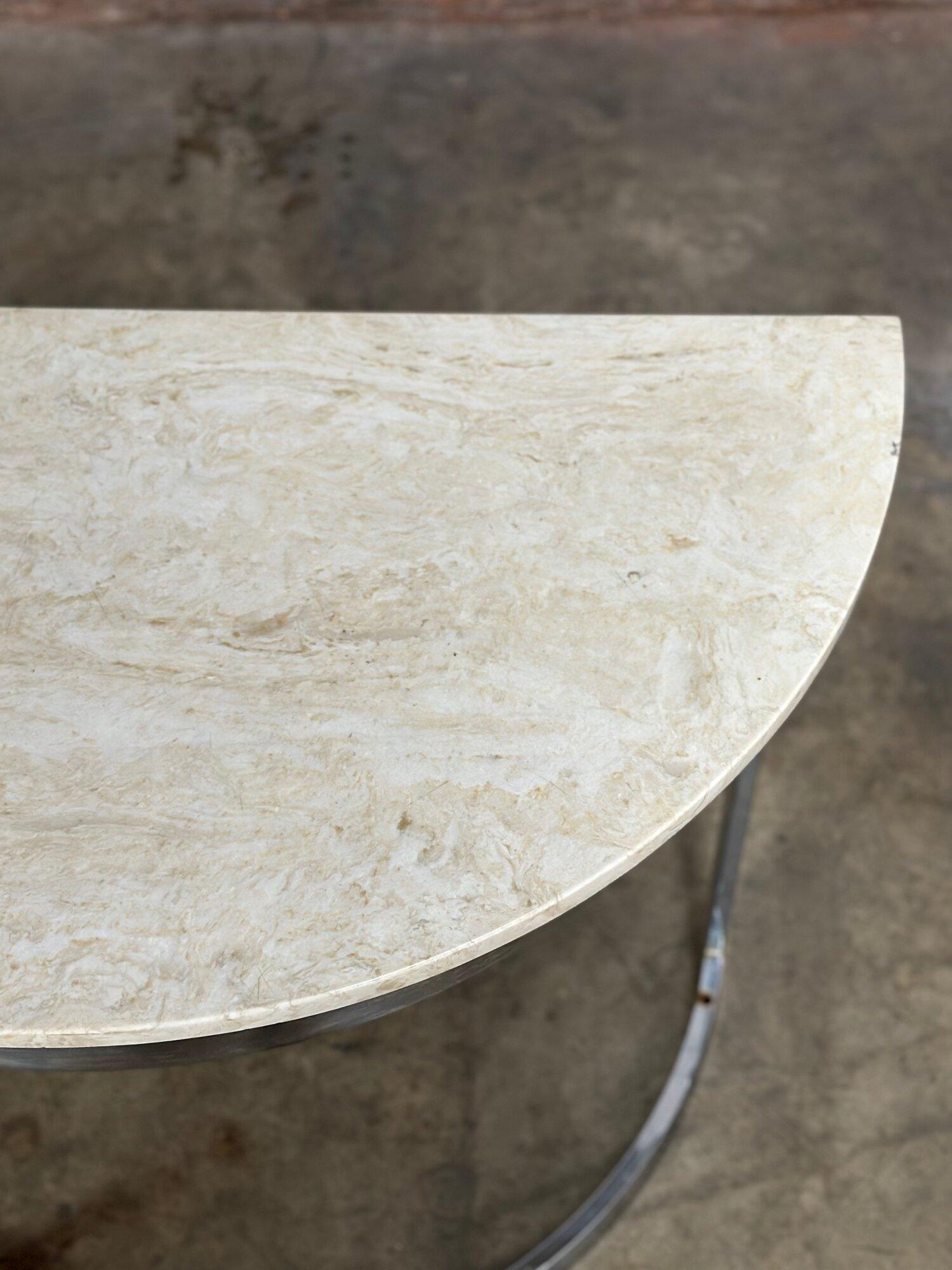 Mid-Century moderno Console a mezza luna vintage