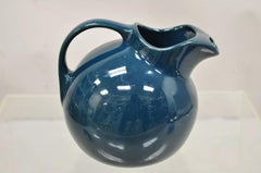 Vintage Hall Forest Green Art Deco 633 Ball Glazed Pottery Stoneware Pitcher (brocca in ceramica) vintage