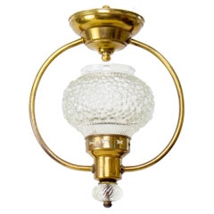 Vintage Hall Light with Bubble Glass