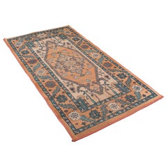 Vintage Hall Rug, Egyptian, Olefin Turkomen, Decorative Carpet Late 20th Century