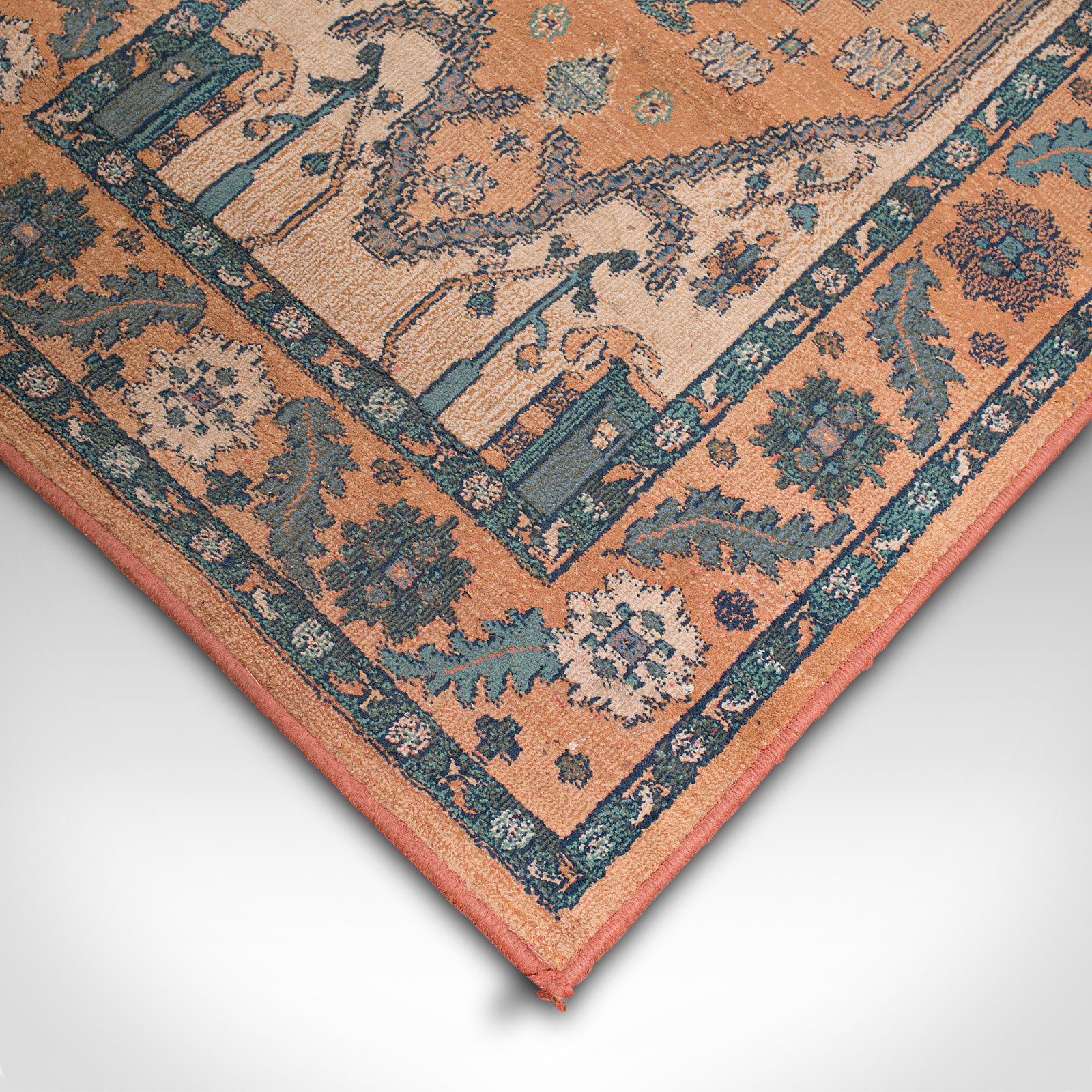 Vintage Hall Rug, Egyptian, Olefin Turkomen, Decorative Carpet Late 20th Century 4