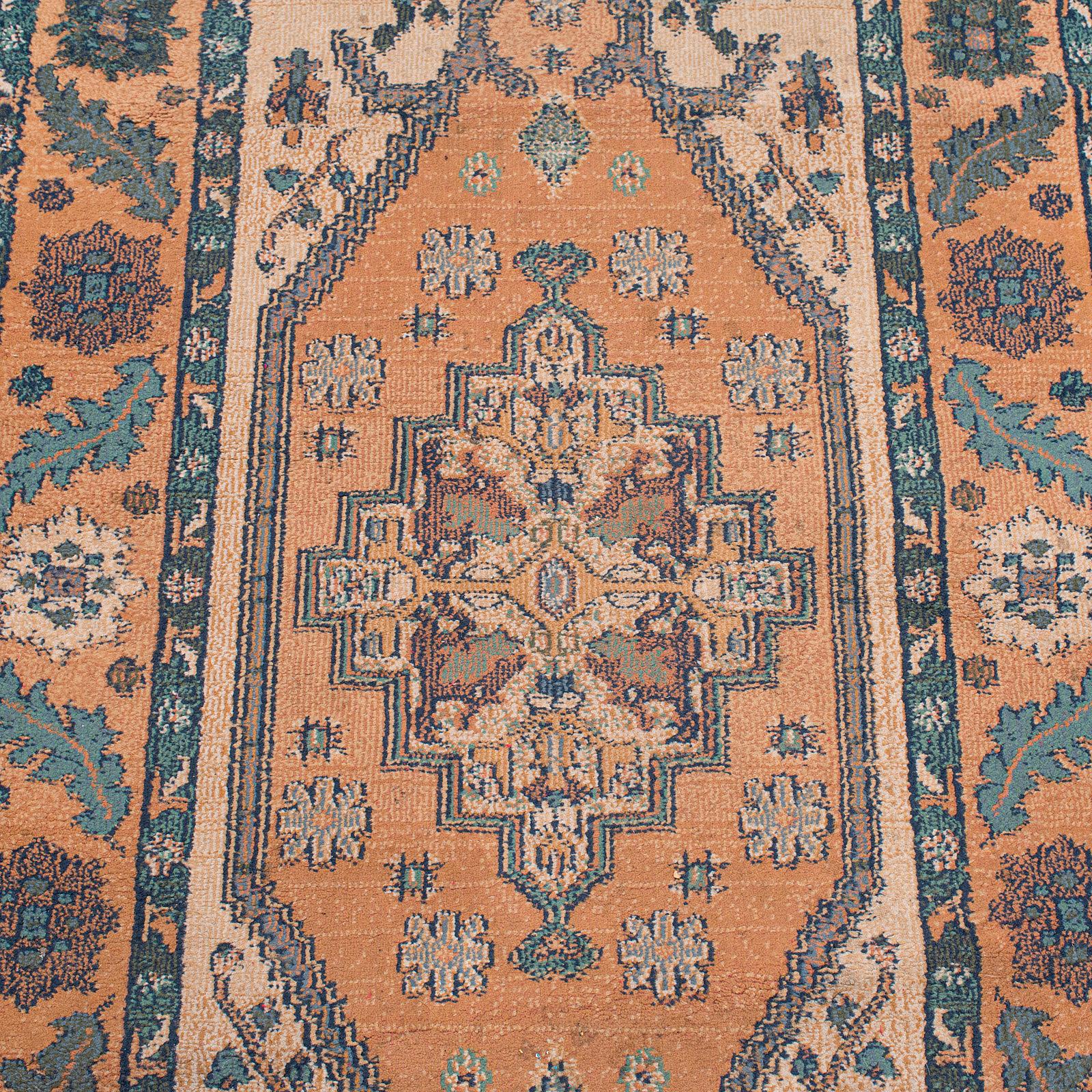 Vintage Hall Rug, Egyptian, Olefin Turkomen, Decorative Carpet Late 20th Century 5