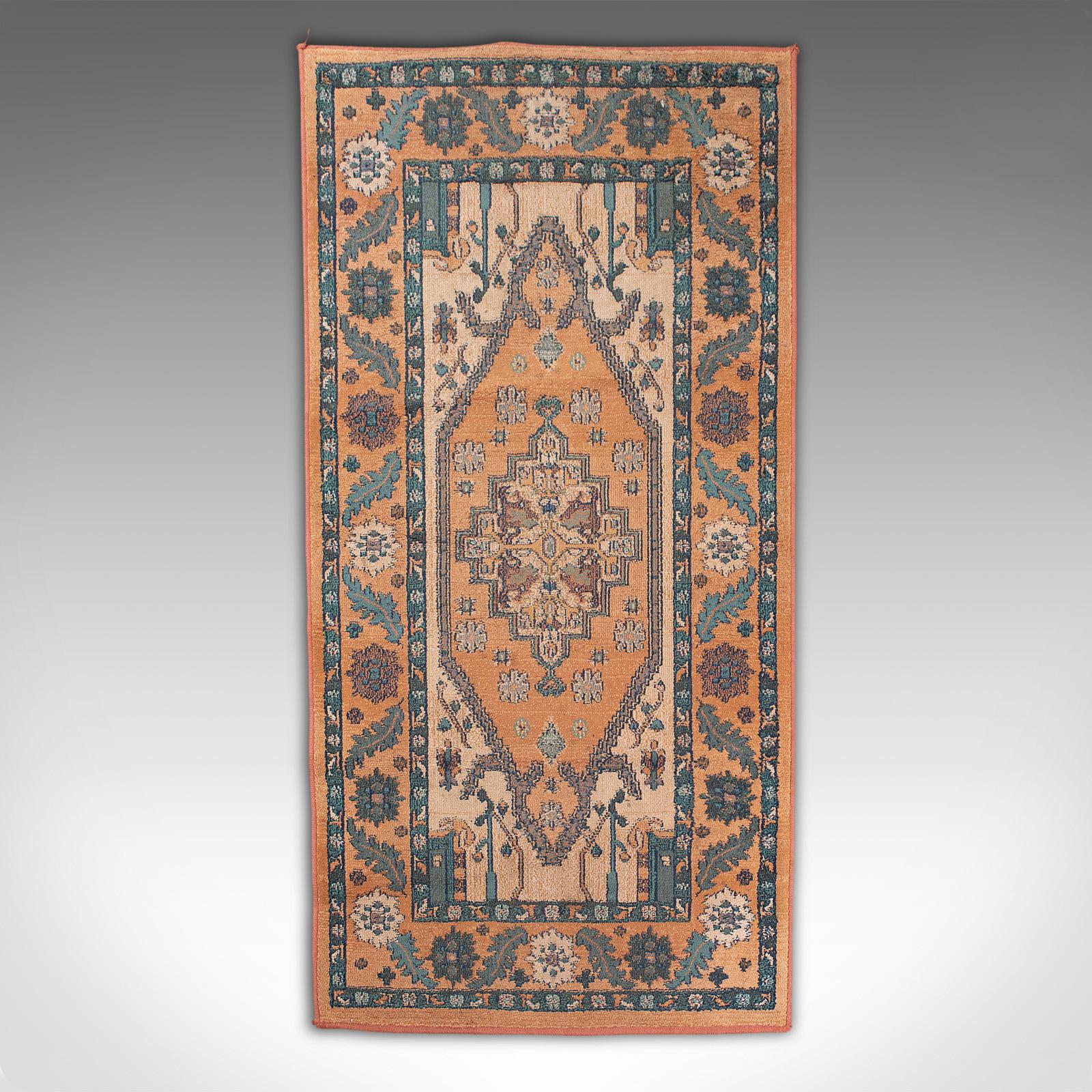 Other Vintage Hall Rug, Egyptian, Olefin Turkomen, Decorative Carpet Late 20th Century