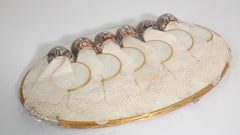 Vintage Hallie St Mary Placemats Set in Natural Capiz Pearl Shell