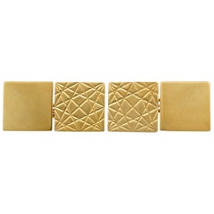 Vintage Hallmarked English Cufflinks in 9k Yellow Gold