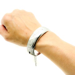 Vintage gepunzt Silber Forget Me Not Armreif 1957