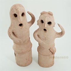 Japanese Haniwa Burial Figures Halloween Sculpture Jack-o'-lantern Ghost