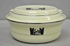 Vintage Hall's China Tavern Silhouette Medallion Traditional Casserole Dish Bowl