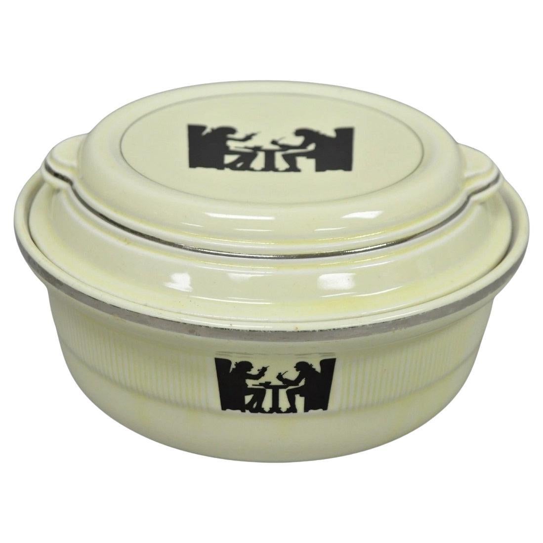 Vintage Hall's China Tavern Silhouette Medallion Traditional Casserole Dish Bowl