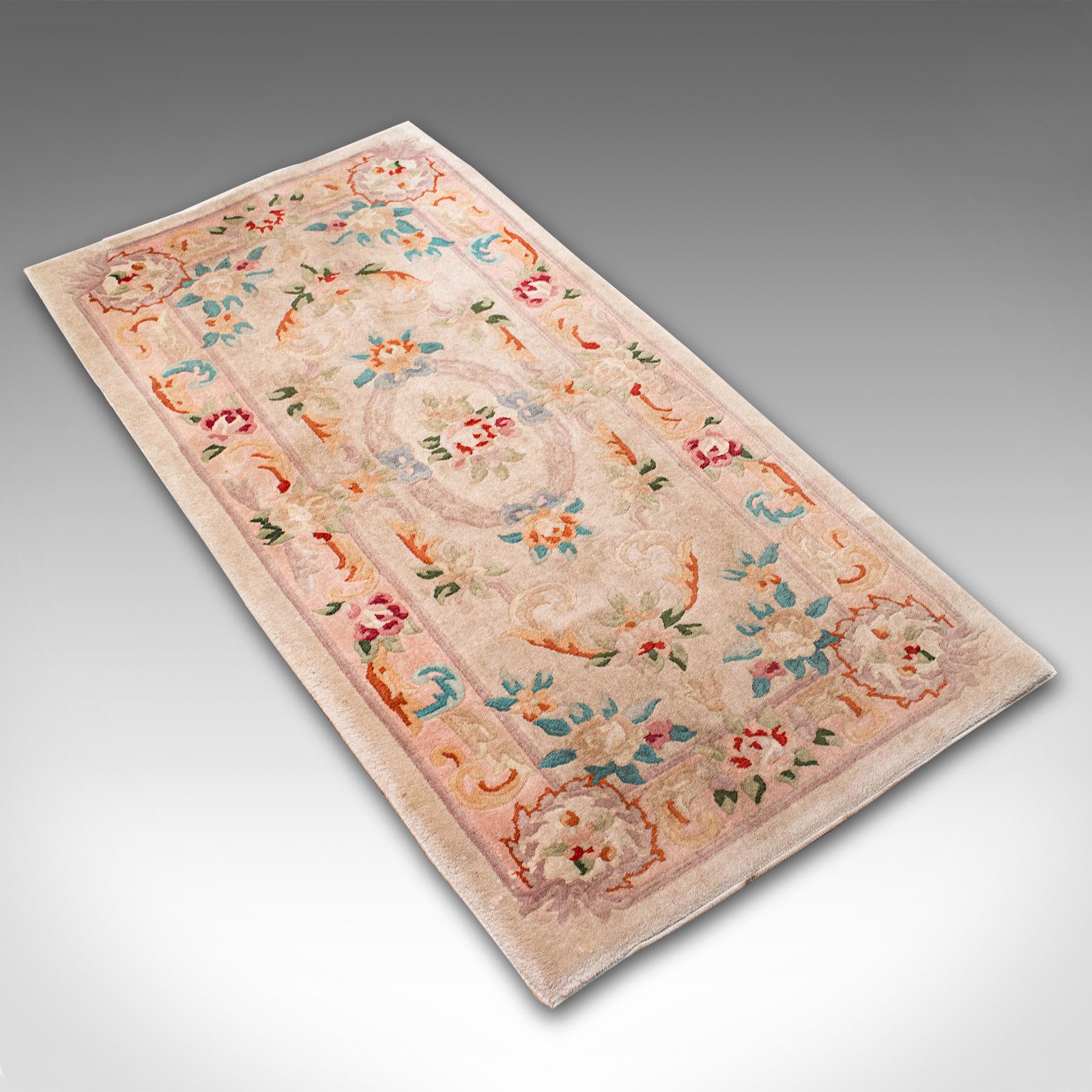 Textile Vintage Hallway Rug, Oriental, Decorative Carpet, Late 20th Century, Circa 1970 For Sale