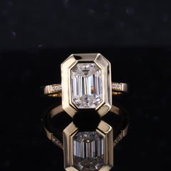 Vintage Halo Diamond Engagement Ring, Antique Diamond Yellow Gold Wedding Ring