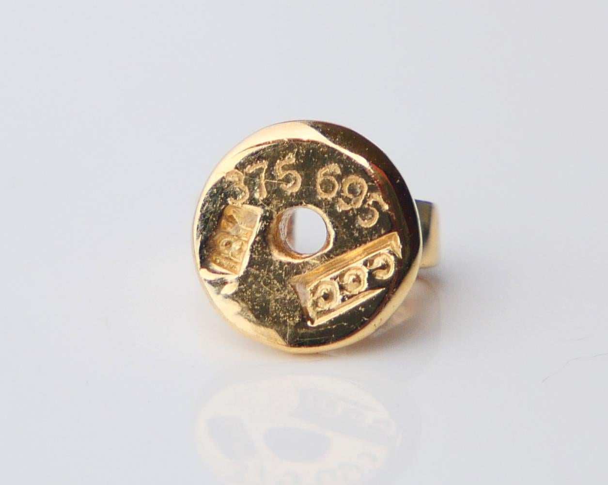 Vintage Halo Ohrringe natürliche 1 ctw Smaragde 0,5 ctw Diamanten massiv 18K / 3,3 gr im Angebot 6