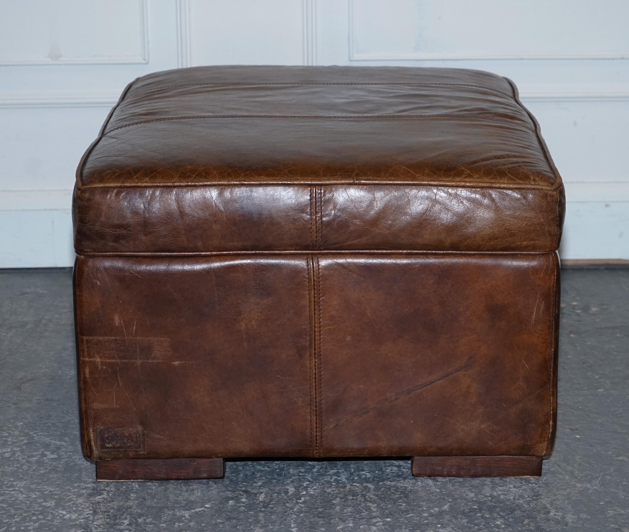VINTAGE HALO REGGIO GROUCHO OTTOMAN FOOTSTOOL WiTH STORAGE SPACE en vente 7