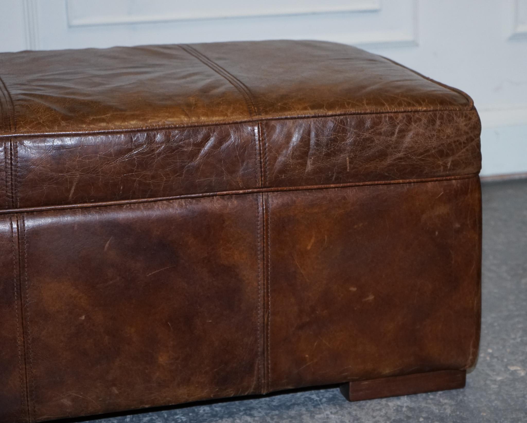 VINTAGE HALO REGGIO GROUCHO OTTOMAN FOOTSTOOL WiTH STORAGE SPACE Bon état - En vente à Pulborough, GB
