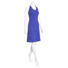 Vintage Halston 1970er Fliederfarbenes Kaschmir-Strick-Halterkleid, Museum-Owned
