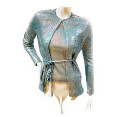 Ensemble vintage à sequins Halston Holographic, 1974