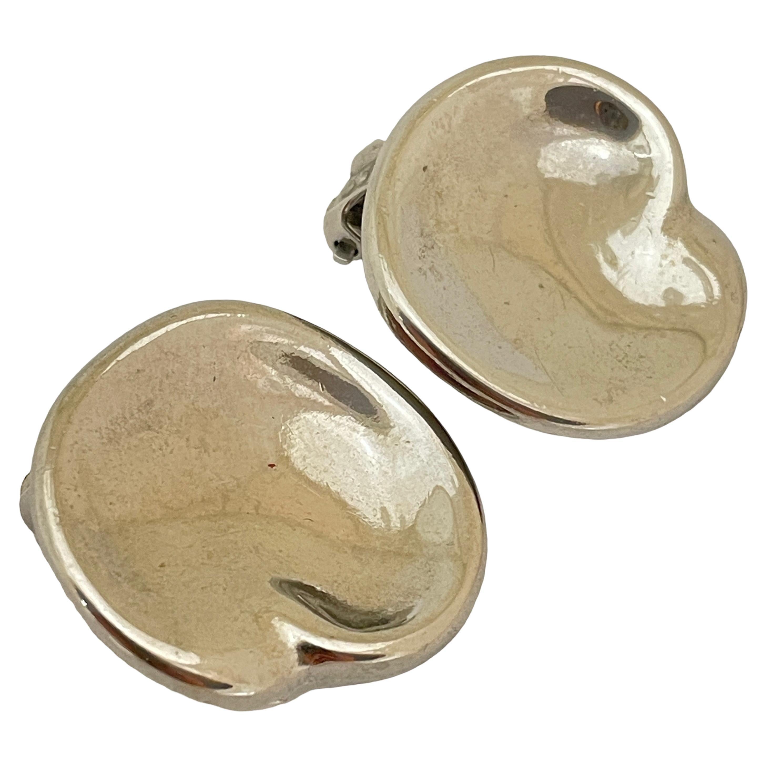 Orecchini a clip vintage firmati Halston