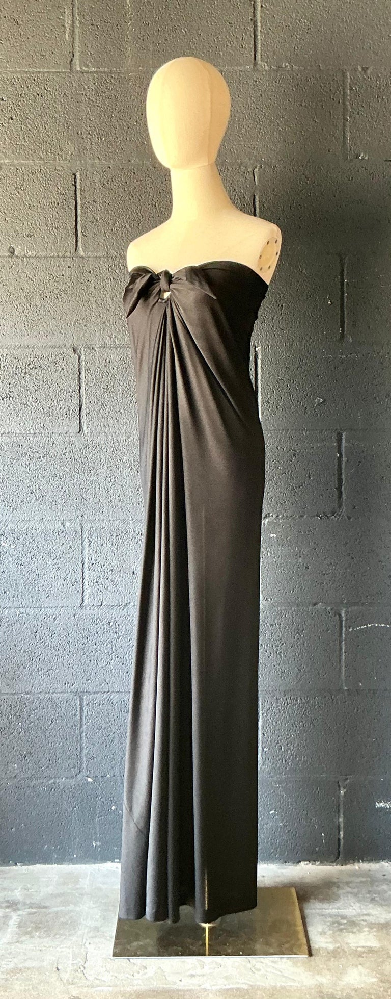 Vintage Halston Tie Front Column Dress at 1stDibs Vintage Halston Tie Front Column Dress at 1stDibs