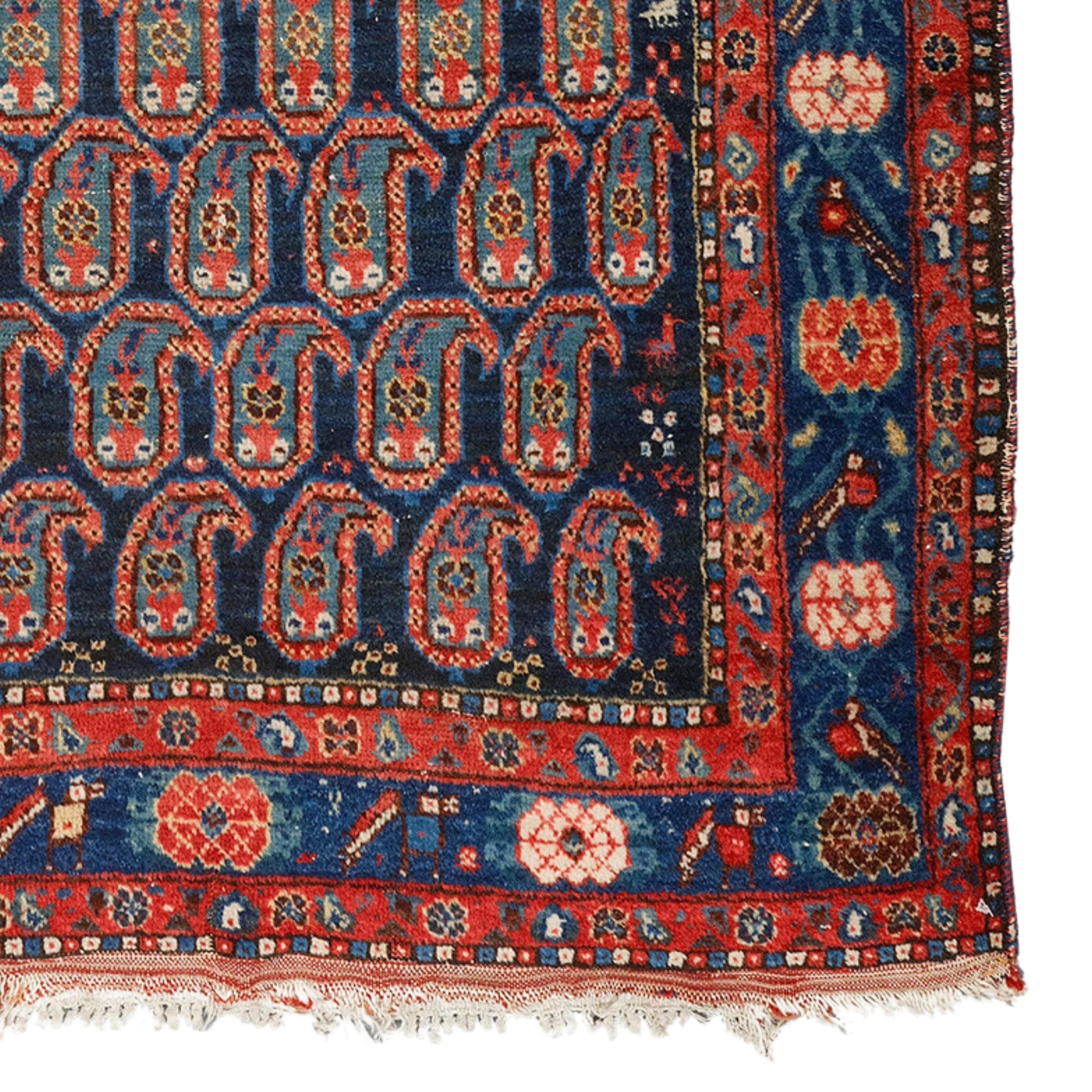 19th Century Vintage Hamadan Rug - 20th Century Antique Hamadan Rug, Vintage Rug, Antique Rug For Sale