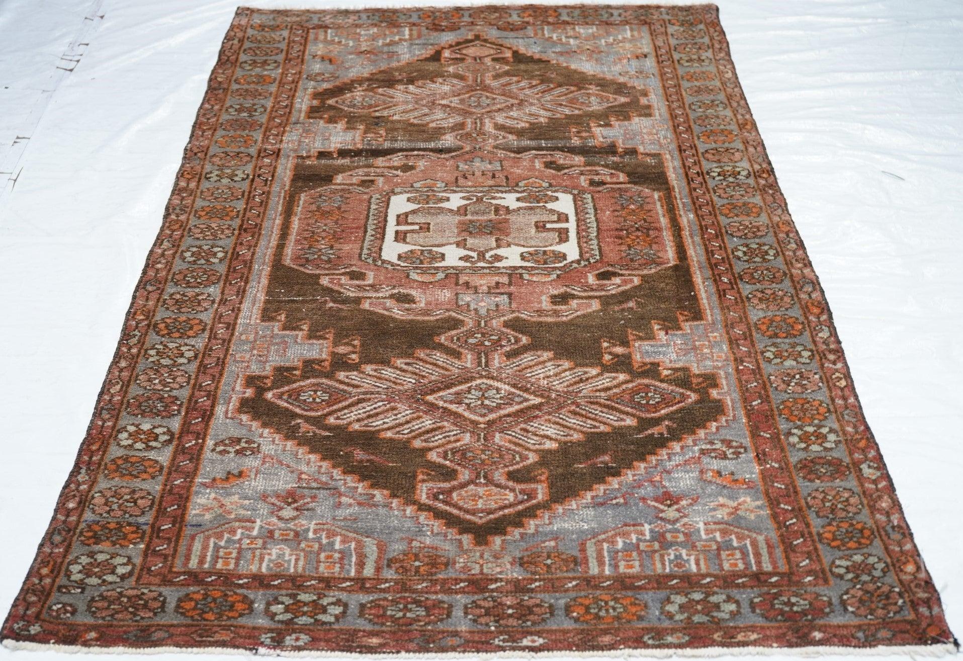 Lana Tappeto Vintage Hamadan 4'1'' x 7'1'' in vendita
