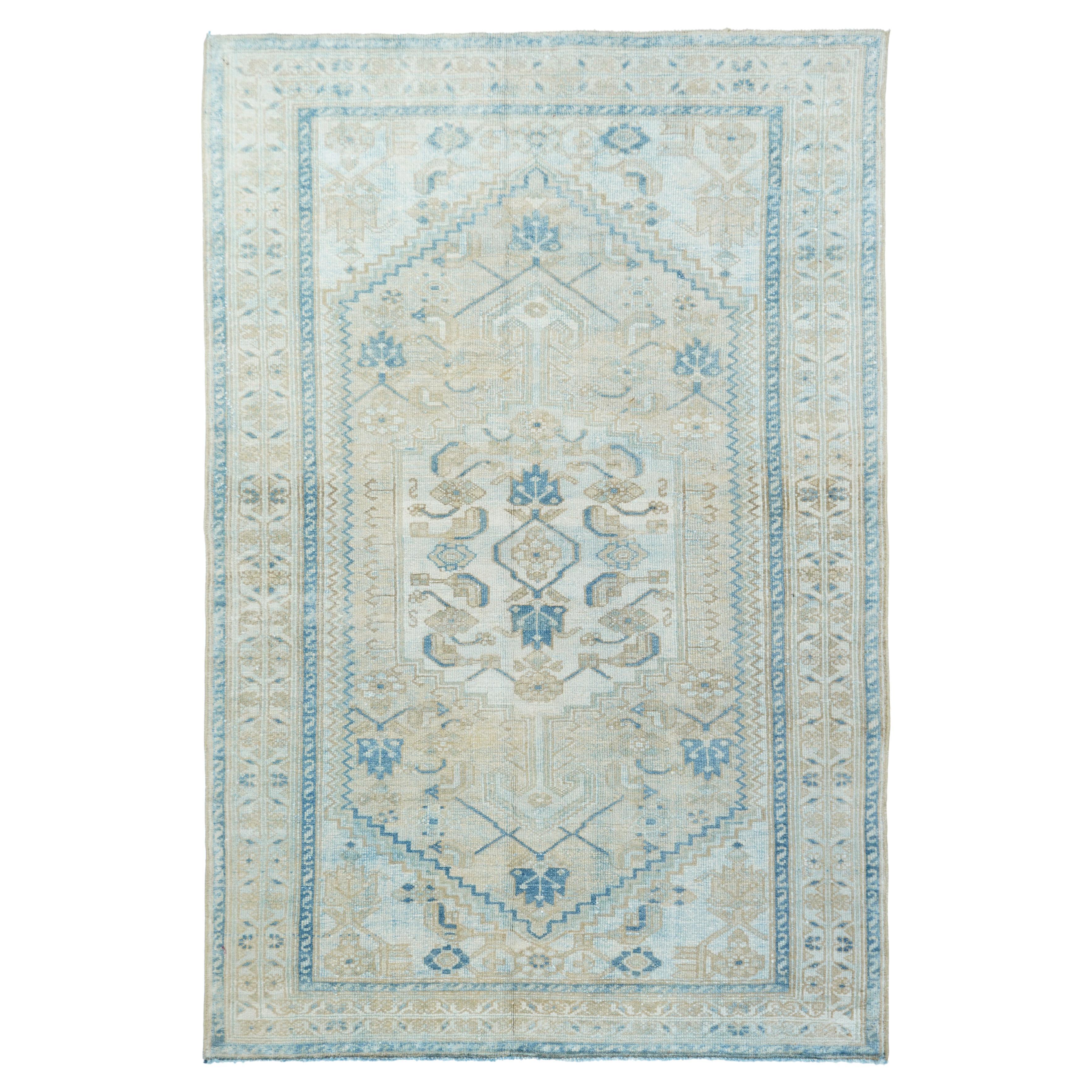 Tapis vintage Hamadan 4'2'' x 6'4'' en vente