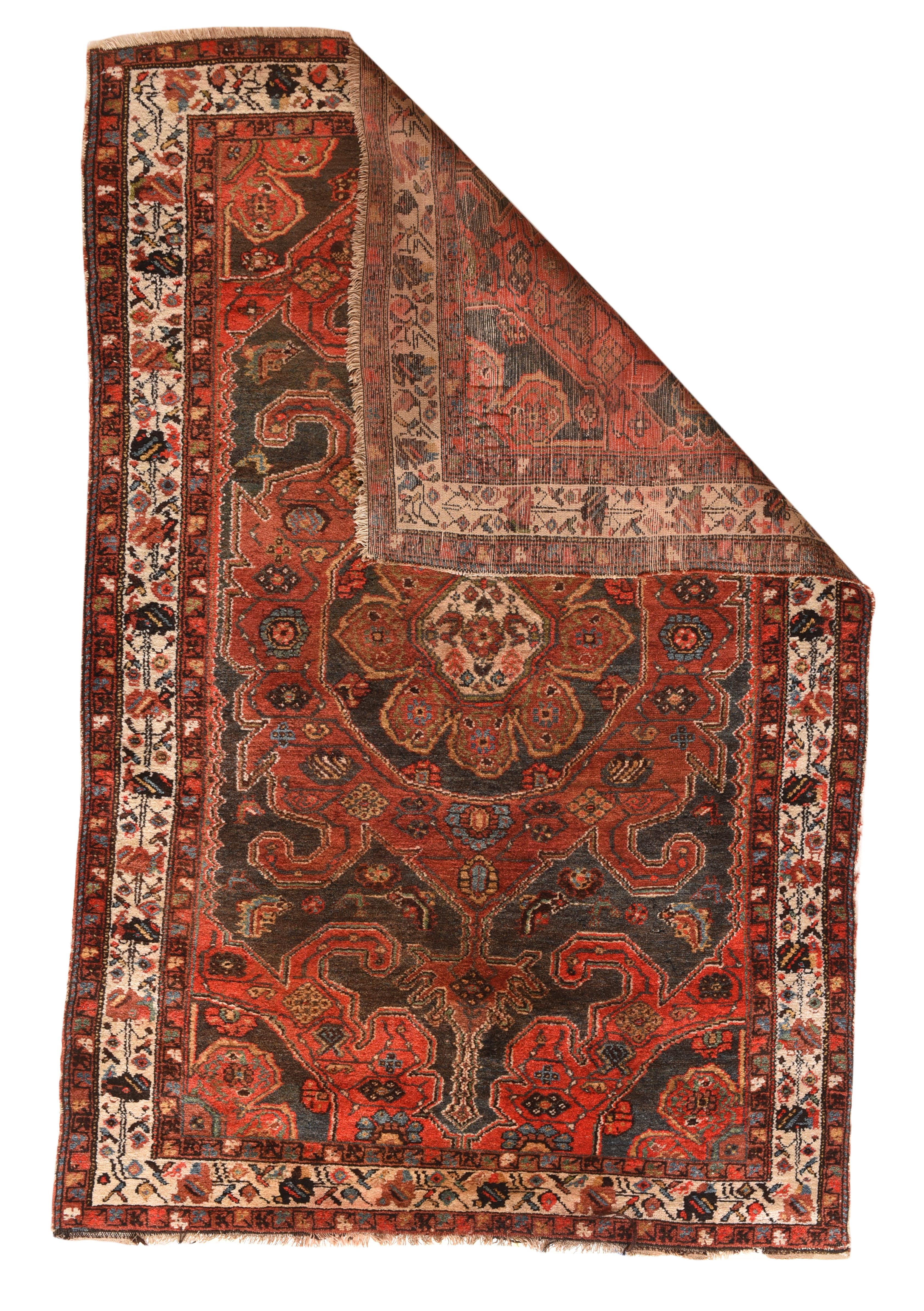 Vintage Hamadan rug 4'6'' x 6'9''.