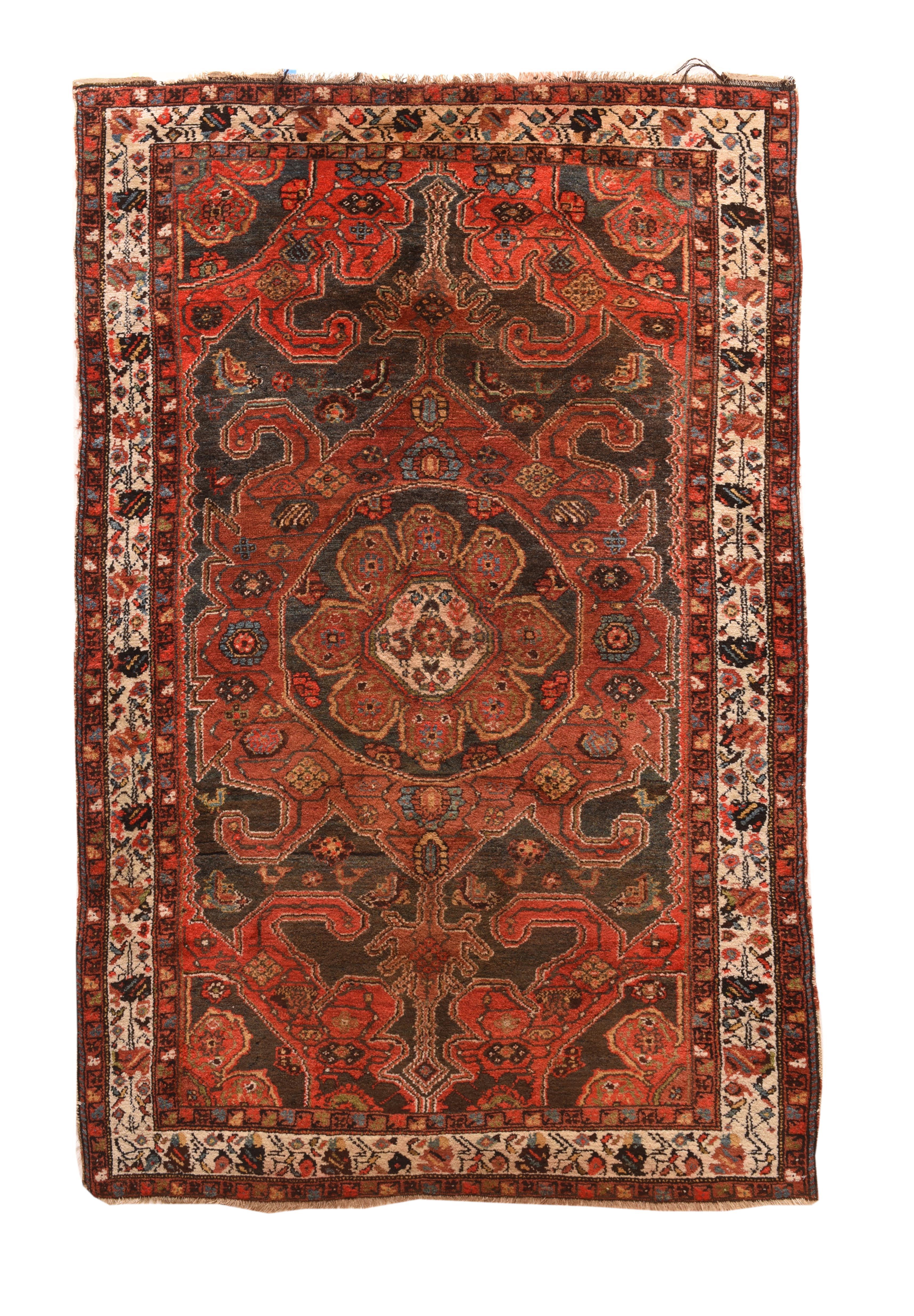 Mid-20th Century Vintage Hamadan Rug 4'6'' x 6'9'' For Sale