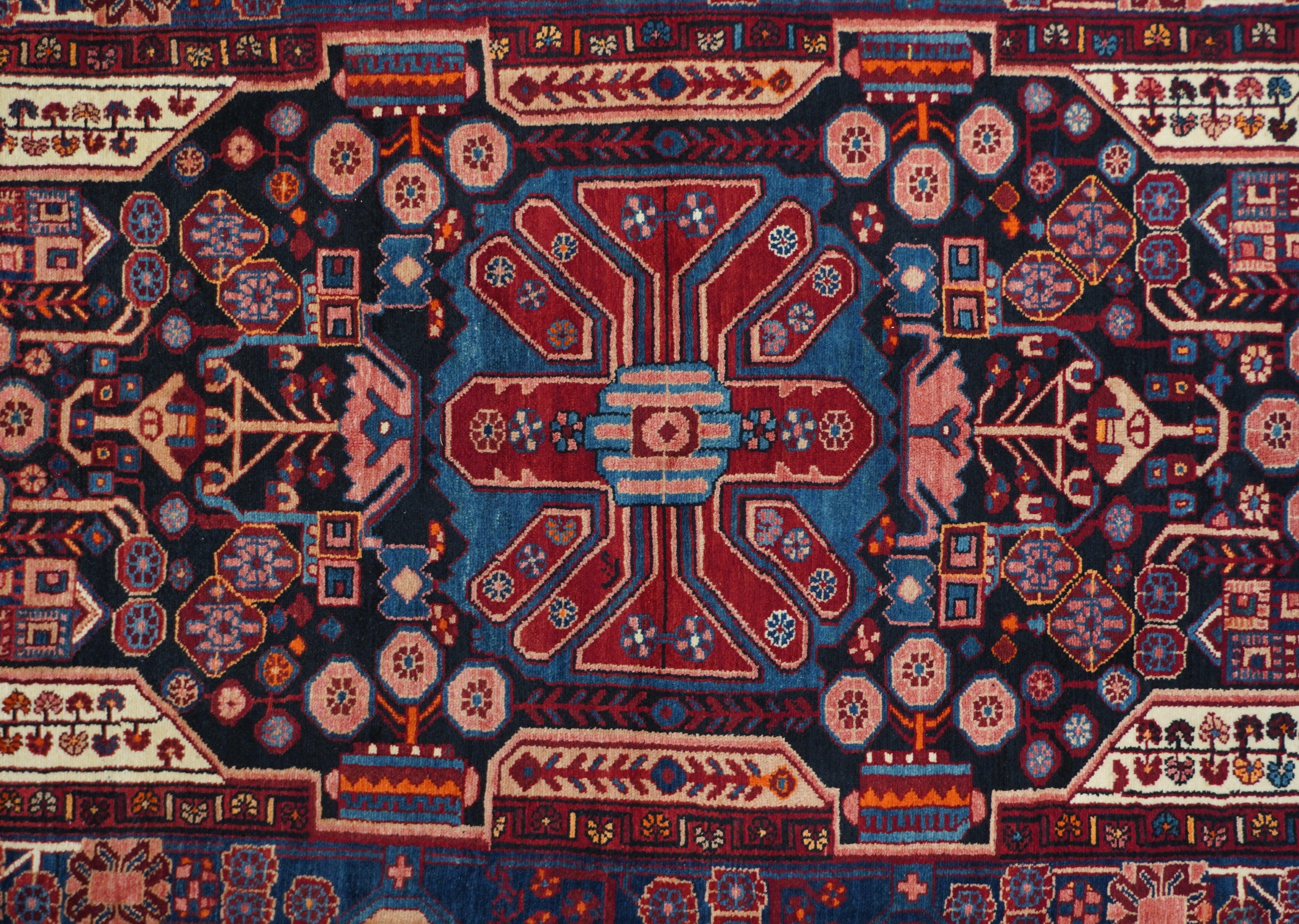 Hamadan-Teppich im Vintage-Stil 5'0'' x 8'2'' (Persisch) im Angebot