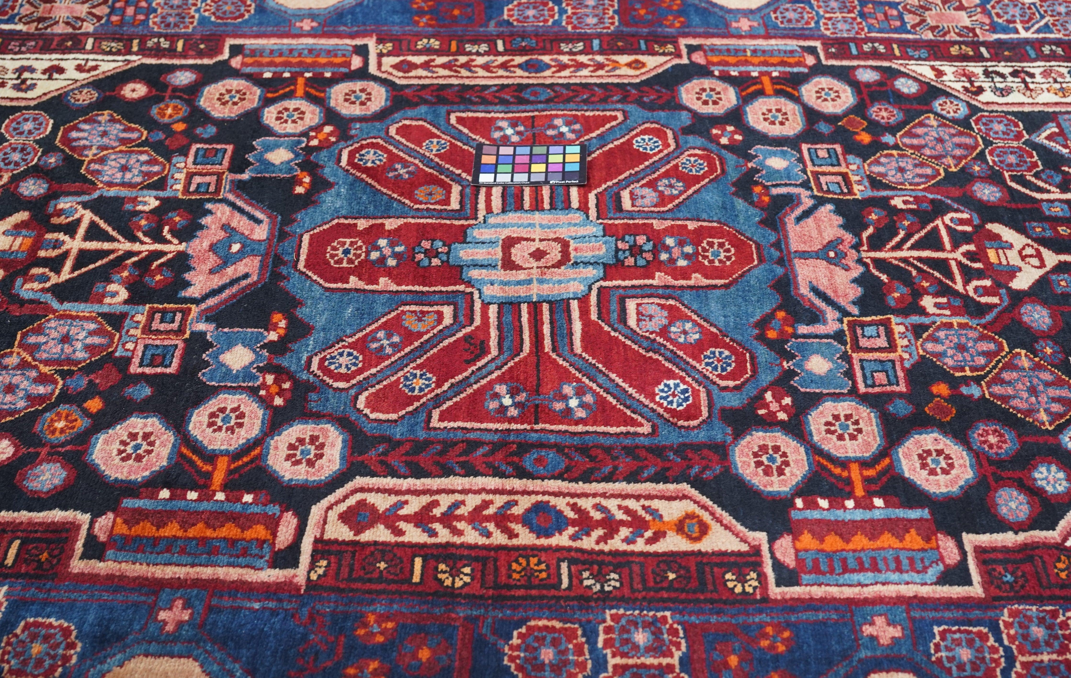 Hamadan-Teppich im Vintage-Stil 5'0'' x 8'2'' im Angebot 1