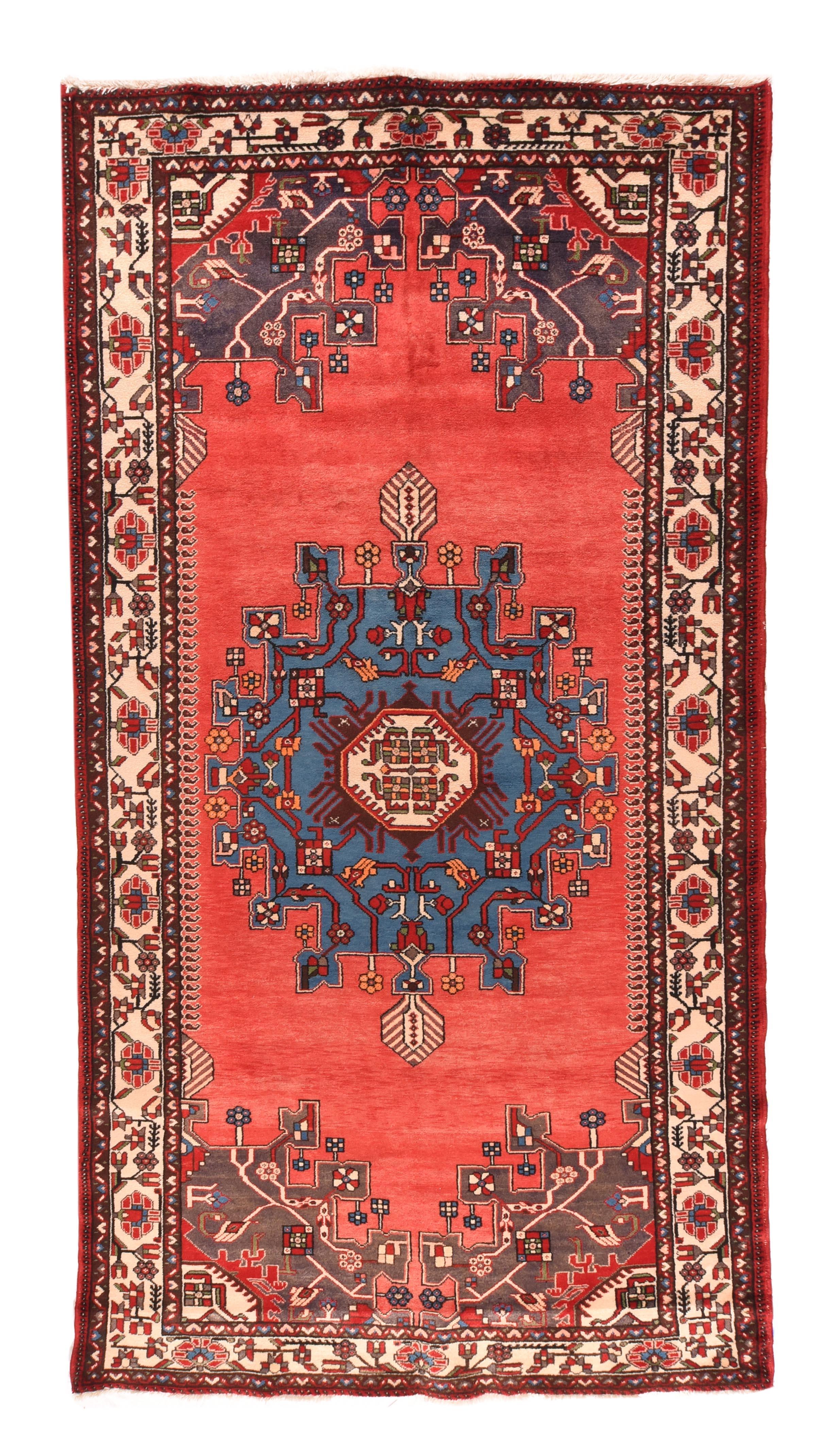 Persian Vintage Hamadan Rug 5'4'' x 10'5'' For Sale