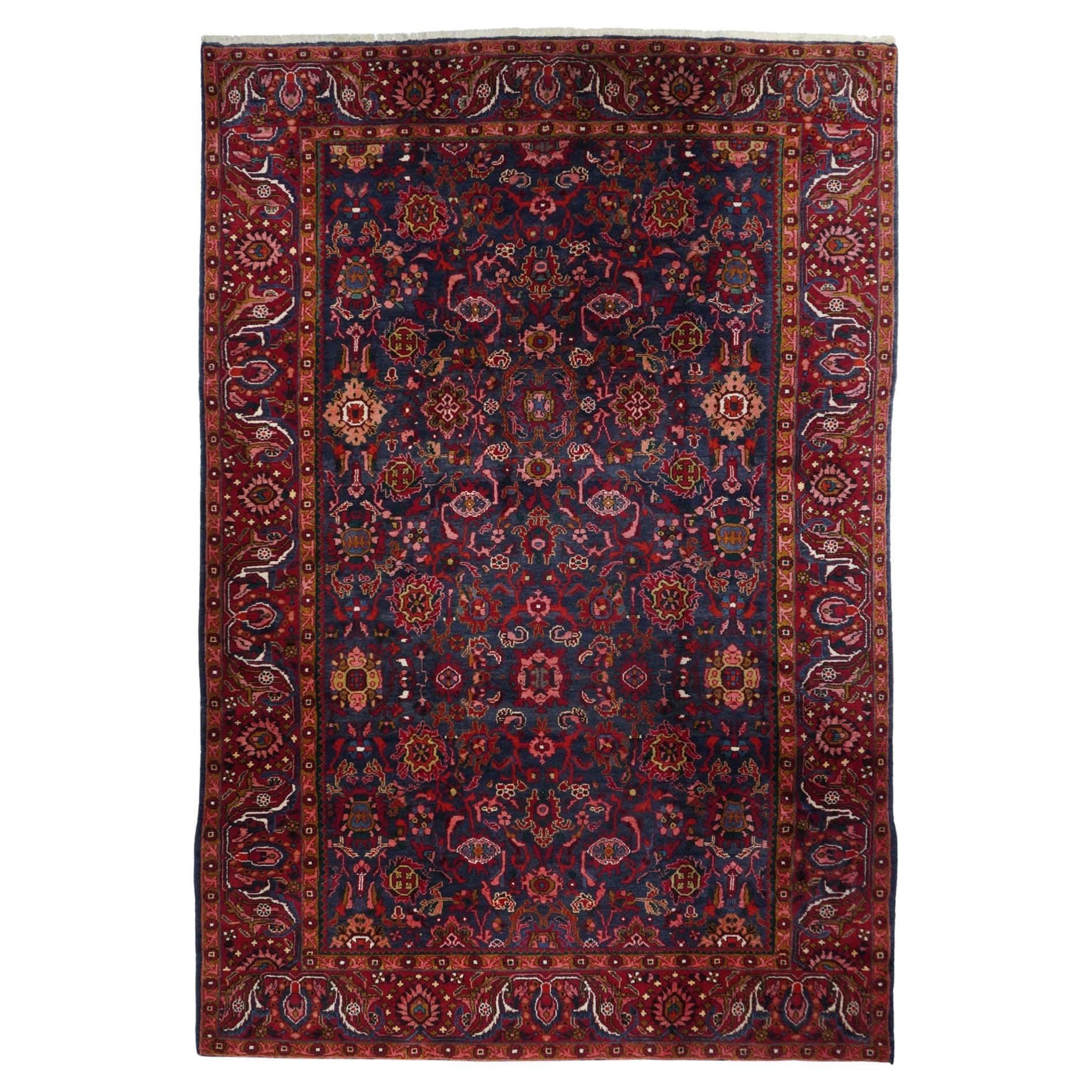 Vintage Hamadan Rug 7'5'' x 11'5'' For Sale