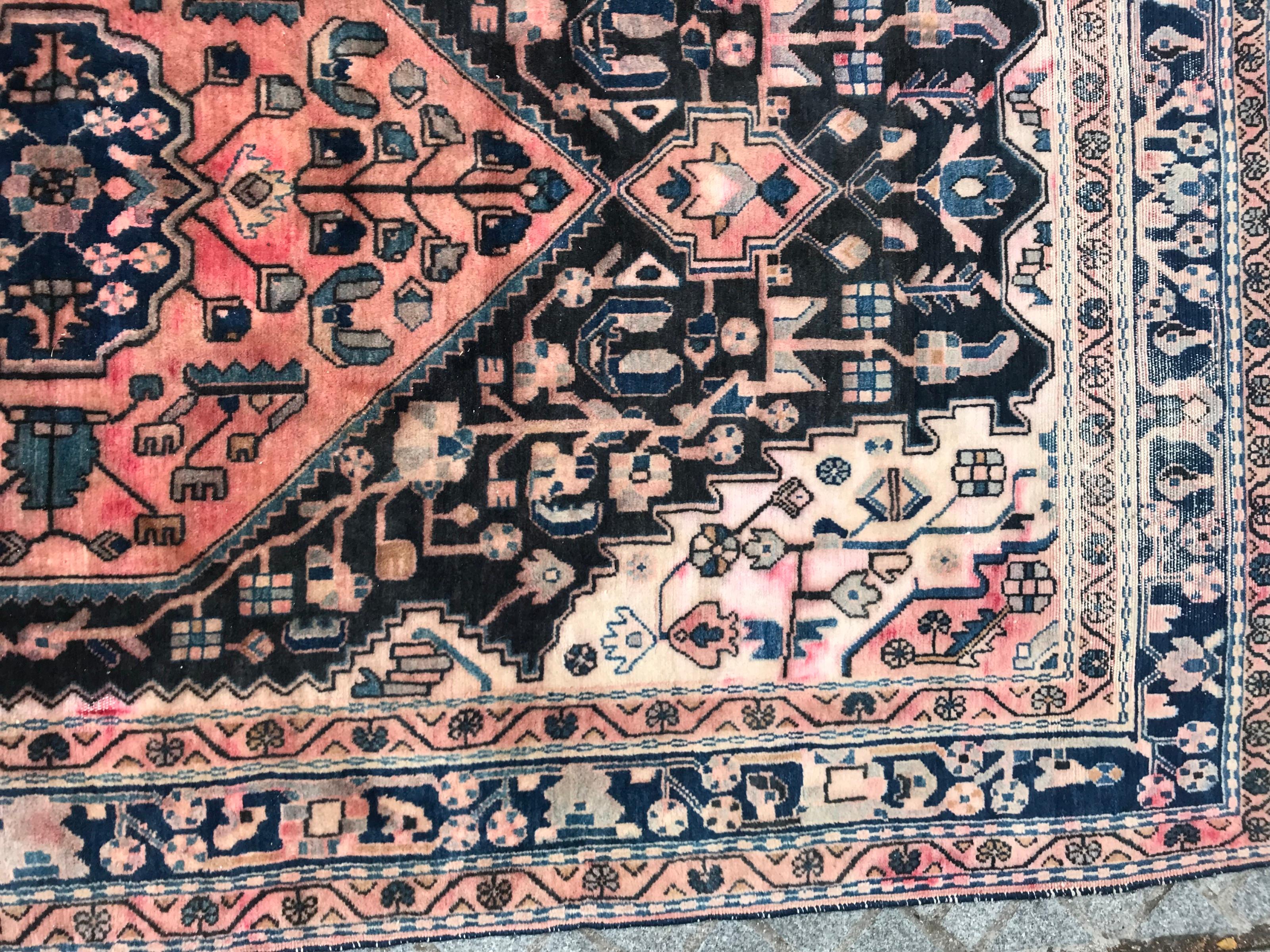 Central Asian Vintage Hamadan Rug For Sale