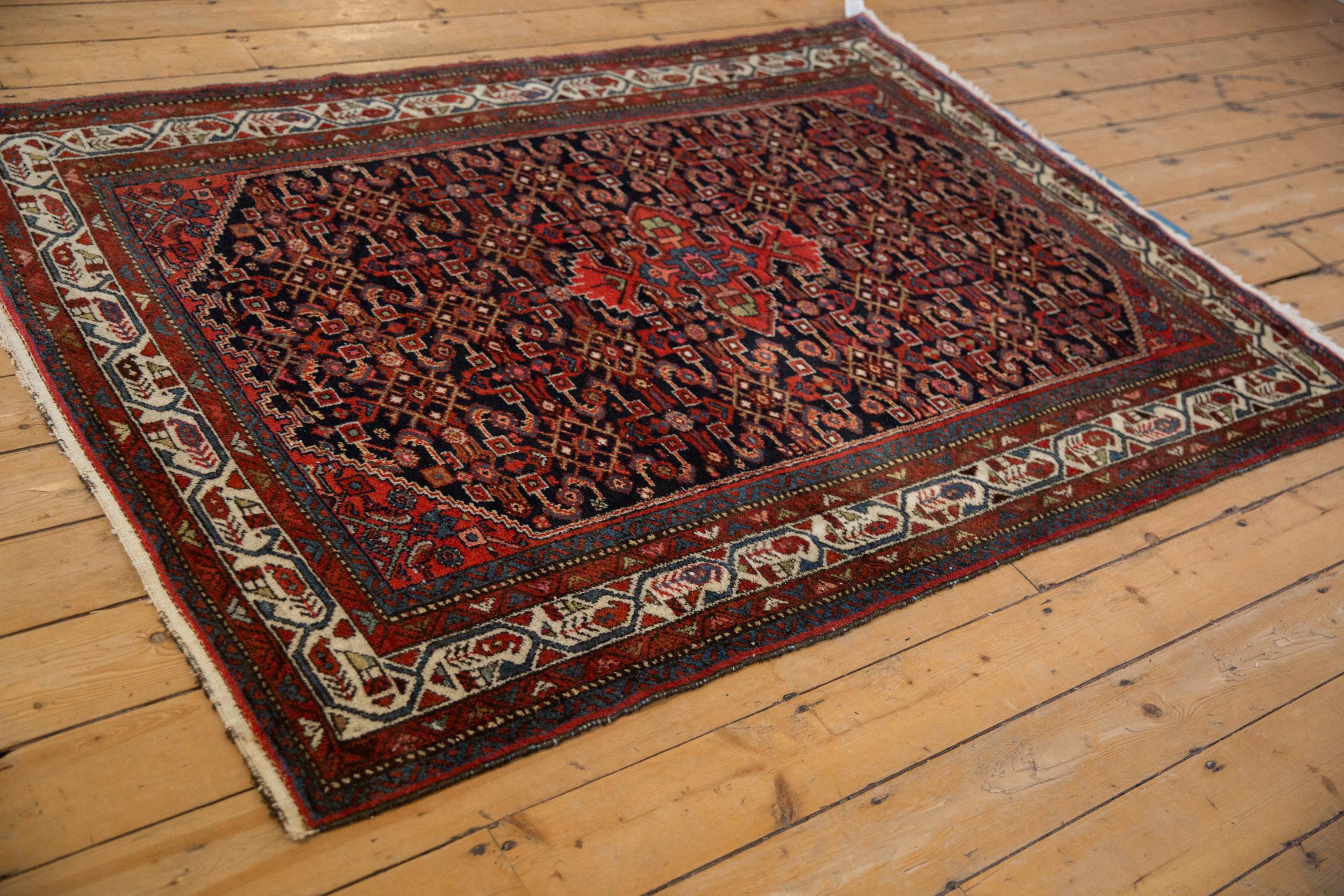 Hand-Knotted Vintage Hamadan Rug For Sale