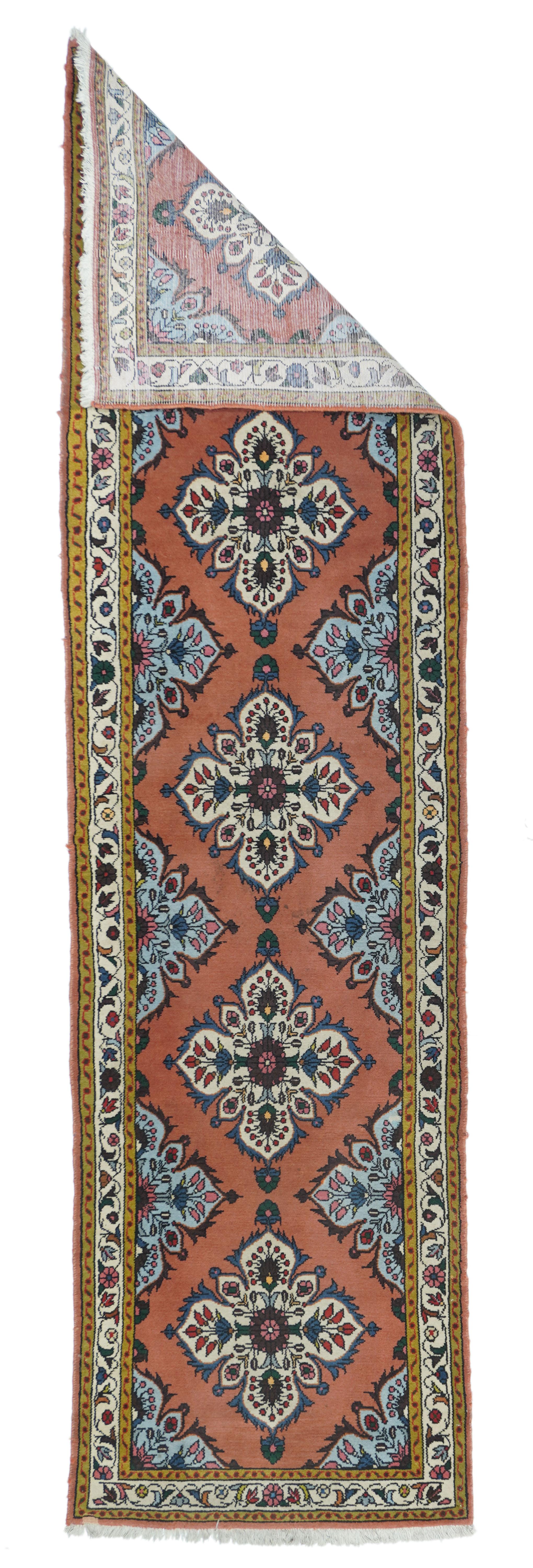 Vintage Hamadan Läufer 2'7'' x 9'10''.