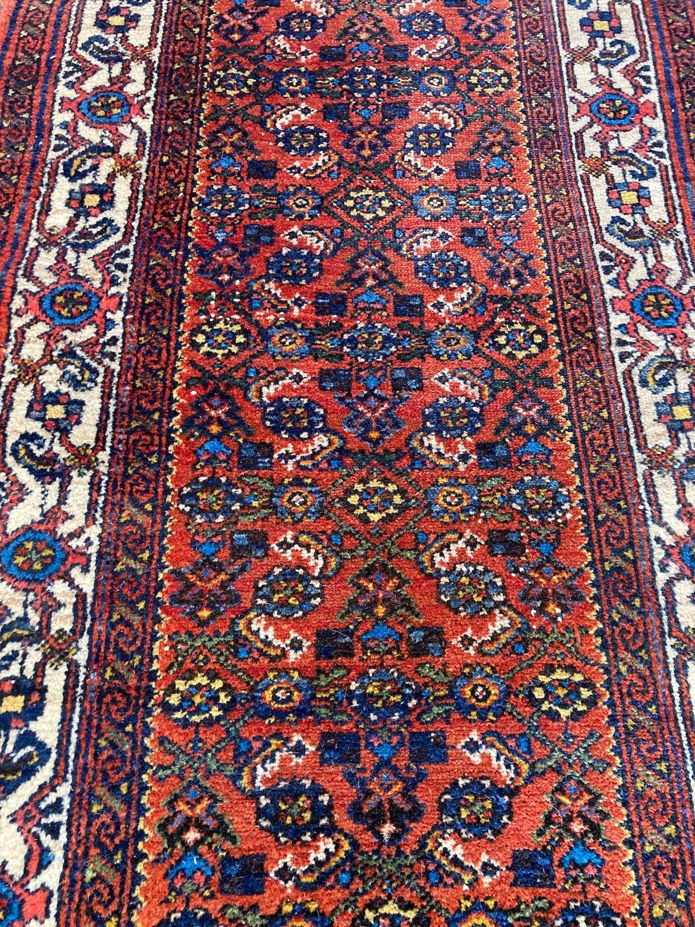 Vintage Hamadan Runner 2.83m x 0.76m For Sale 2