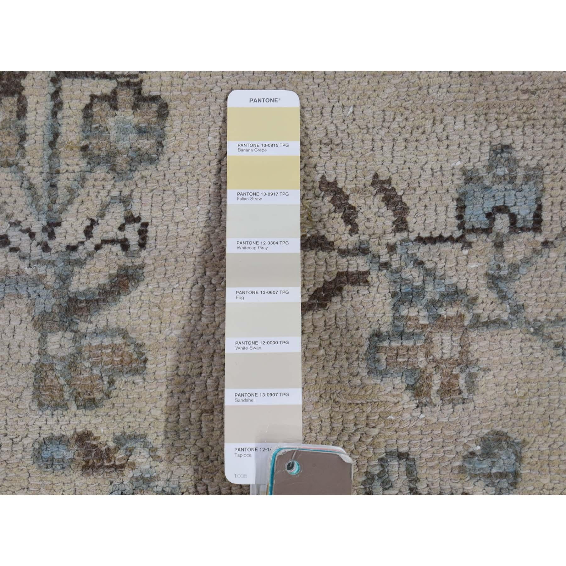 Wool Vintage Hamadan with Grey and Blue Hand Knotted Oriental Rug