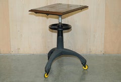 ViNTAGE HAMBLIN LONDON LTD HEIGHT ADJUSTABLE OPTICIANS TABLE ON WHEELS