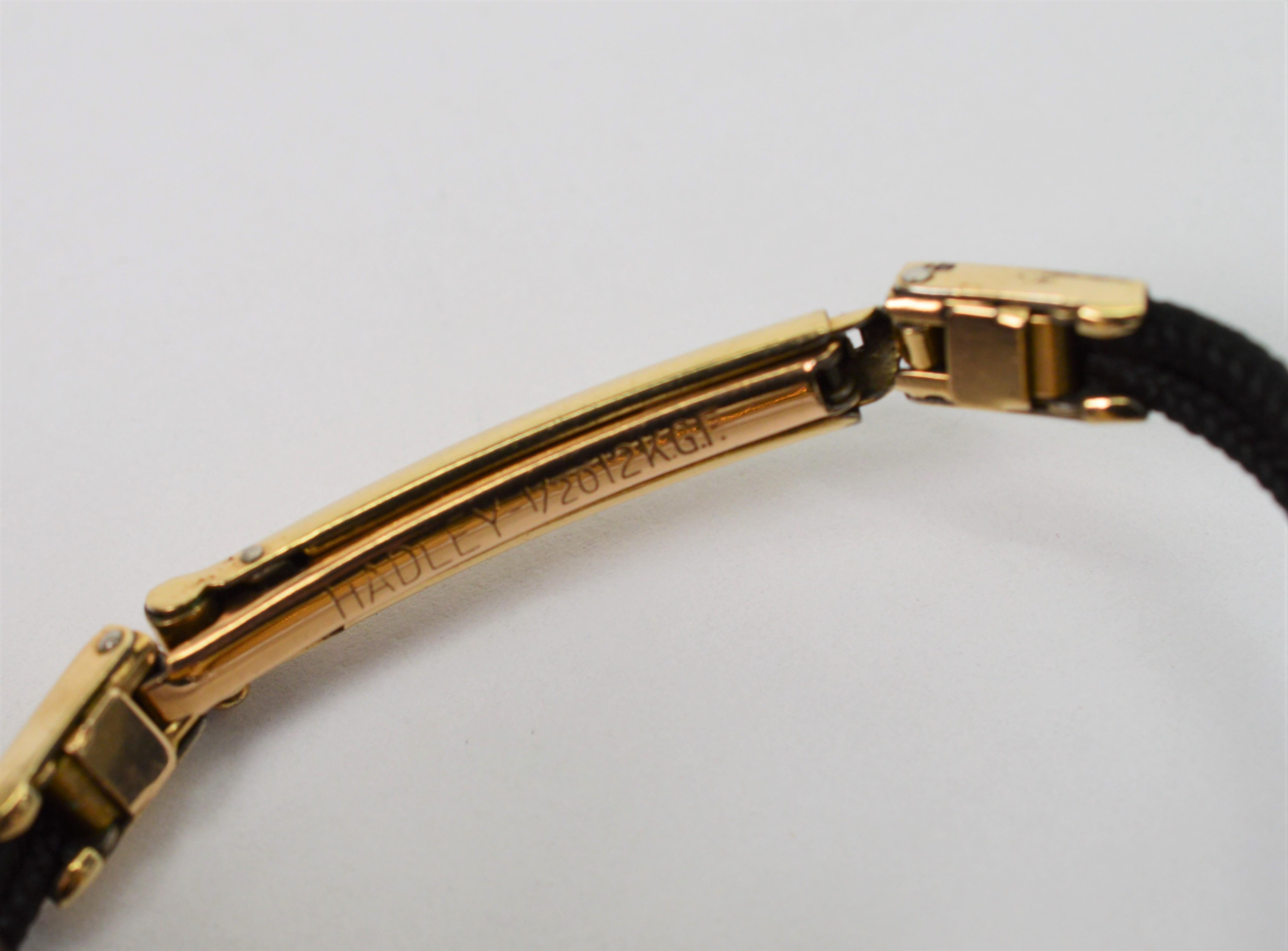 Vintage Hamilton 10 Karat Yellow Gold Ladies Wrist Watch with Rope Bracelet In Good Condition In Mount Kisco, NY