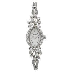 Vintage Hamilton 14k White Gold Diamond Women's Watch