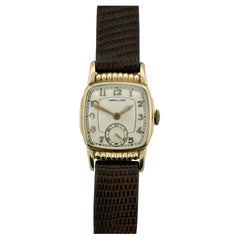 Vintage Hamilton Art Deco 14k Gold-Filled Watch with Rare Beaded Lugs 1940's