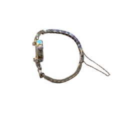 Vintage Hamilton Diamond and 14 Karat White Gold Dress Watch