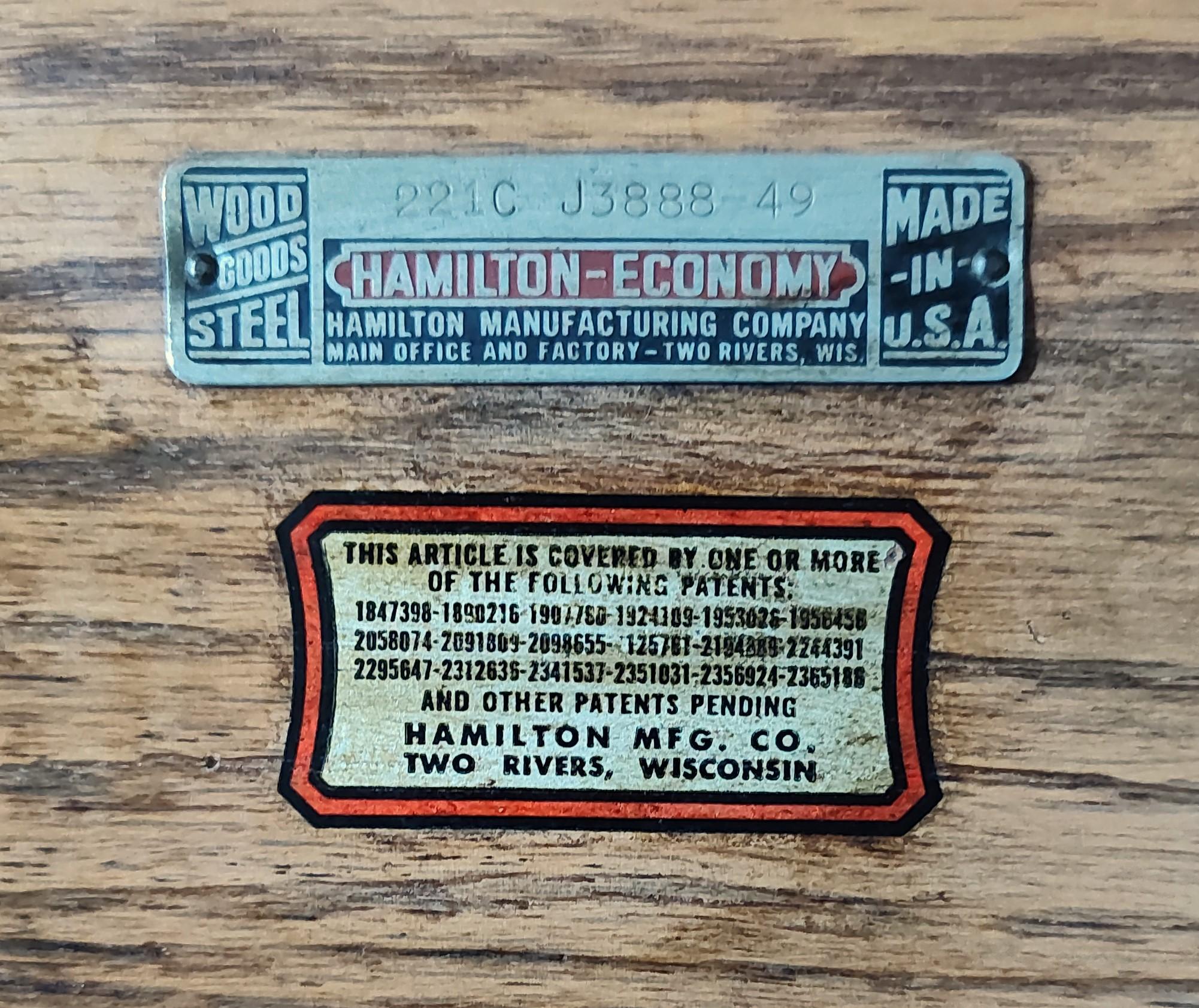 Vintage Hamilton Zeichnung Tisch / Schreibtisch 11