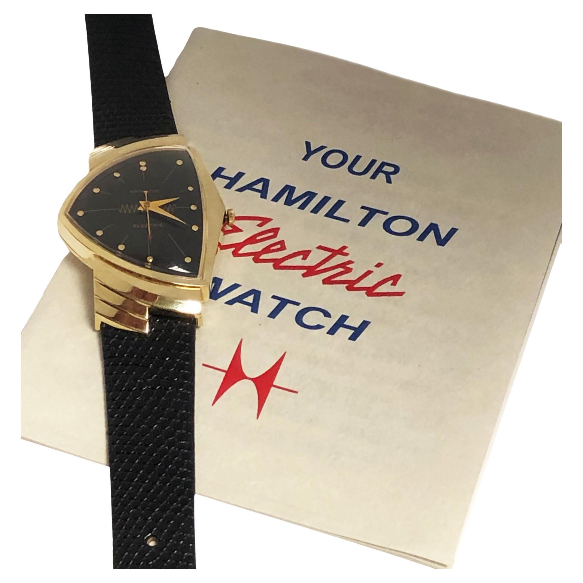 Vintage Hamilton Electric Ventura 14k Gold Electric Wrist Watch