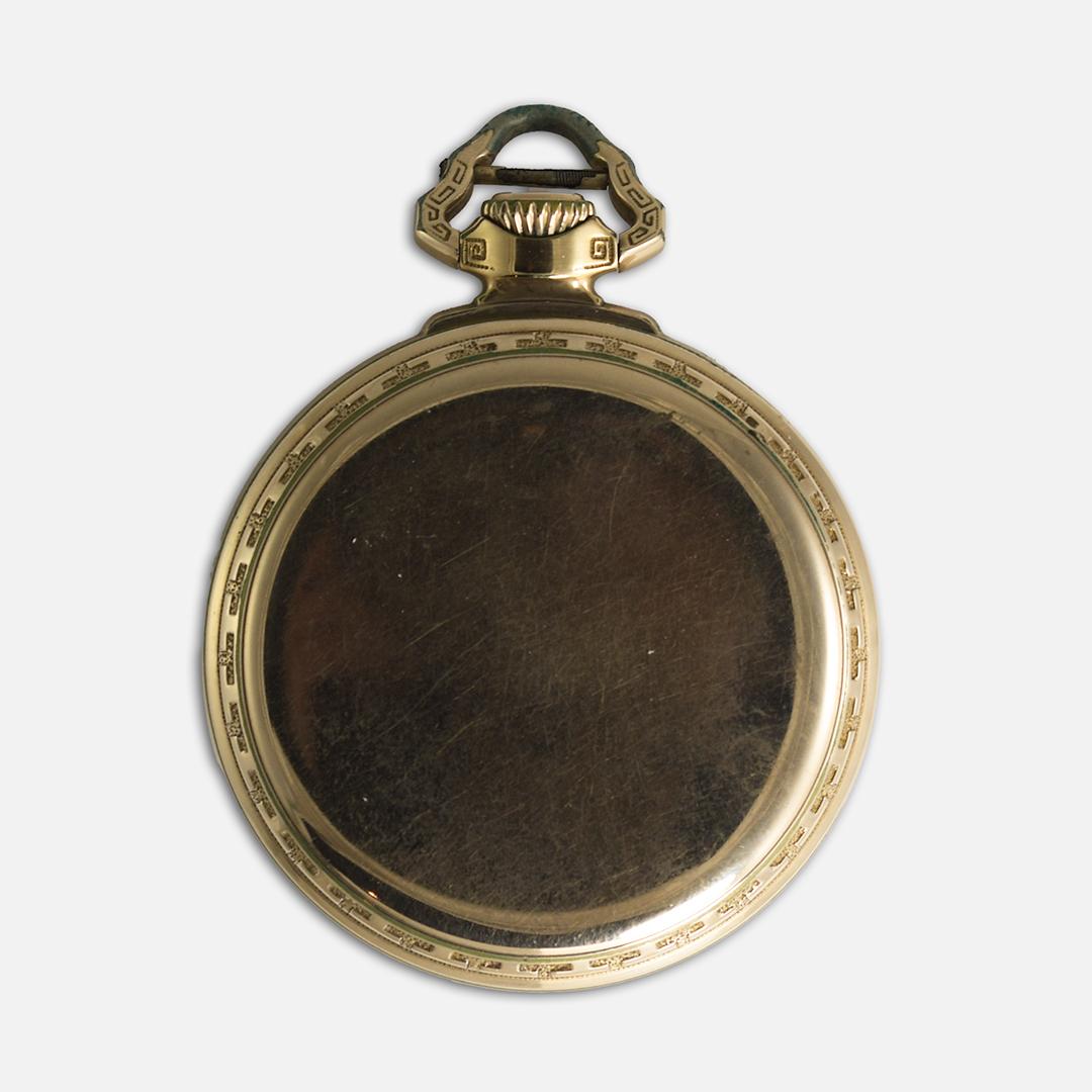 Vintage Hamilton Gold-Filled Railroad Pocket Watch Size 16 In Excellent Condition In Laguna Beach, CA