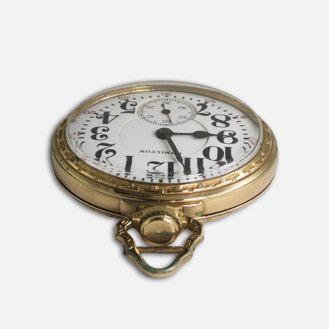 Vintage Hamilton Gold-Filled Railroad Pocket Watch Size 16 1