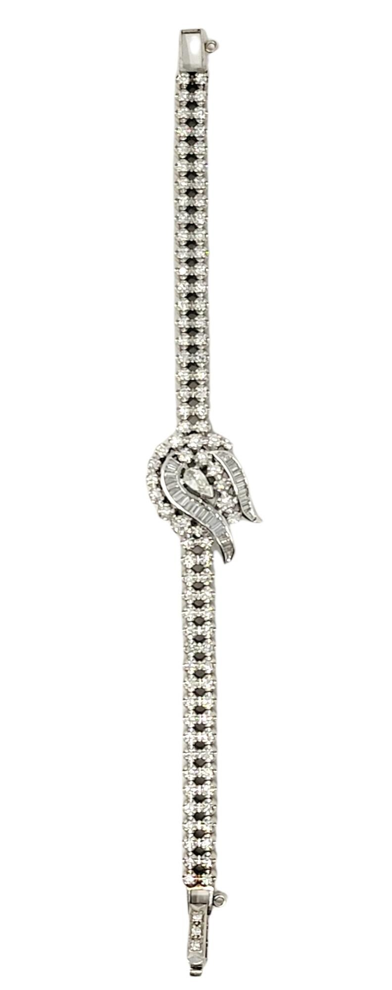 Vintage Hamilton Ladies Diamond Wristwatch / Bracelet in 14 Karat White Gold In Good Condition In Scottsdale, AZ